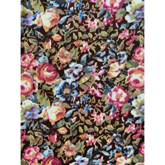 -TALL-Vintage Maxi Dress Brown Floral Fall Winter Hippie Boho Artsy Folksy Gypsy - Picture 8 of 12